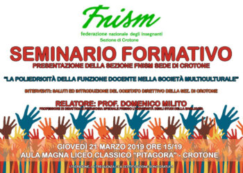 Concluso il Seminario formativo “La poliedricità della funzione docente nella società multiculturale” al Liceo Pitagora di Crotone