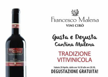 Gusta e Degusta i vini della Cantina Malena, sabato 20 aprile a Cosenza