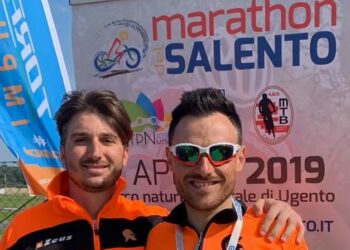 Il crotonese Pietro Asteriti della Myskellos team bike alla Marathon del salento