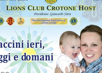 Domani 28 maggio a Crotone, il Lions Club di Crotone terrà il Service “Vaccini ieri, oggi e domani”