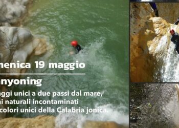 Domenica 19 Maggio 2019 a Cariati,  escursione Canyoning nel torrente  “Morenile”, un vero e proprio Acquapark naturale