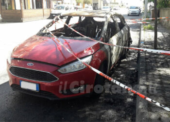 In fiamme nella notte l’auto del segretario comunale di Crotone, Cirò Marina e Melissa