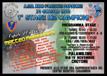 Crotone: 1° “Stage dei Campioni”, oggi sabato 29 giugno alle ore 10.00 al Palakrò