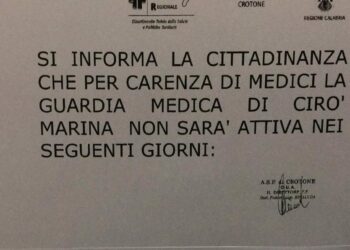 Guardia Medica a rischio chiusura a Cirò Marina, a giugno aperta a giorni alterni: protestano gli utenti