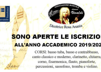 Al via le iscrizioni alla Scuola “A. Vivaldi” per l’anno accademico 2019-2020