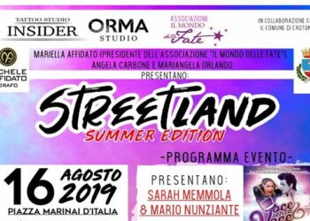Crotone: il 16 agosto l’iniziativa “Street Land Summer Edition 2019”