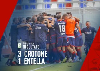 Calcio Serie BKT, 7ª giornata: Crotone vs Entella 3-1, vittoria dedicata a Sergio Mascheroni