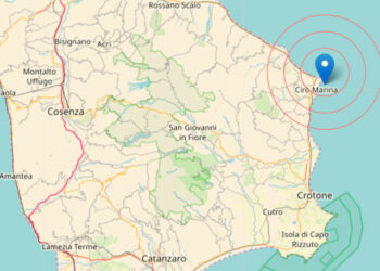 Una scossa di Terremoto di ML 2.4 registrata oggi alle ore 20:00 a Cirò Marina