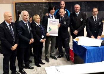 Riconoscimento sportivo con il Diploma di Azzurro Fijlkam al Maestro Francesco Bellino