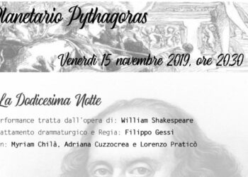 “Teatro sotto le stelle del Planetario” oggi alle ore 20.30 al Planetarium Pythagoras di Reggio Calabria
