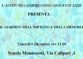 Oggi alle 11:00 inaugurazione “Giardino dell’impegno e della memoria” all’Istituto Giovanni XXIII Crotone, primo albero dedicato a “Dodò Gabriele”