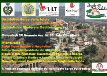 Umbriatico Borgo della Salute e della Transumanza, mercoledì 29 gennaio la cerimonia di ufficializzazione