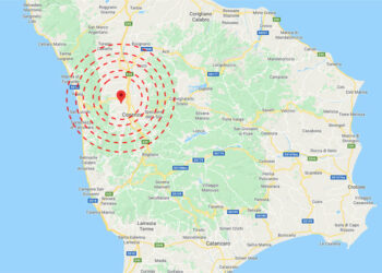 Forte scossa di Terremoto di magnitudo ML 4.4 a Rende Cosenza