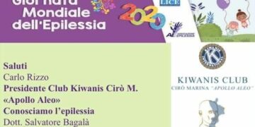 Giornata mondiale dell’epilessia: “Kiwanis” del Club Apollo Aleo, venerdi 28 febbraio incontro a Cirò Marina