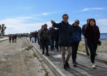 Grande partecipazione per la passeggiata con il sindaco sul cantiere del Parco Lineare Sud