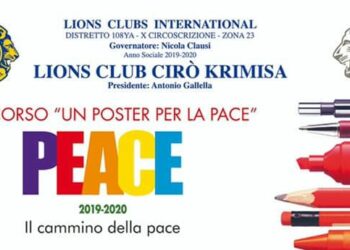 Sabato 8 febbraio alle ore 10:00, torna nelle Scuole il concorso “Un Poster per la la Pace” presentato dal Lions Club Cirò Krimisa