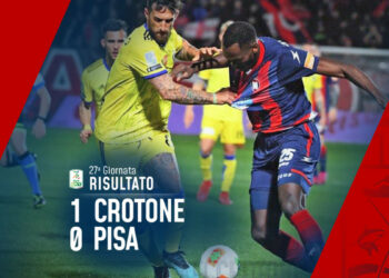 Calcio, Serie B, 27^ giornata: Crotone vs Pisa 1-0
