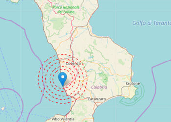 Forte scossa di Terremoto di magnitudo 3.9 e altre scosse registrate nella sulla costa ovest della Calabria