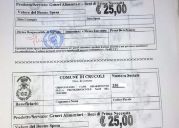 Crucoli, in prossimità della Santa Pasqua consegnati i Buoni Spesa a oltre 100 beneficiari