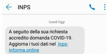 Coronavirus, Allerta della Polizia Postale: “falso sms” che invita all’aggiornamento della domanda di bonus dell’Inps da 600 euro