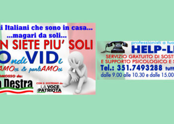 Coronavirus: Riva Destra lancia “COndiVIDi”, help line telefonica gratuita di sostegno psicologico e sociale