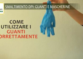 Guanti e mascherine utilizzati per la protezione da Covid19 abbandonati nell’ambiente