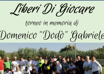 Questa sera alle 18.30 si terrà la manifestazione “Liberi… di giocare” in memoria di Domenico “Dodò” Gabriele