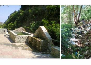 La fontana di Caraconza inquinata da odori nauseobondi e devastata da rifiuti