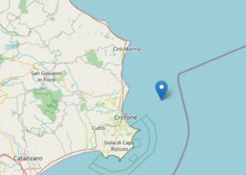 Scossa di terremoto con epicentro le acque antistanti la città di Crotone