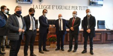 Aula bunker di Lamezia Terme, sopralluogo di Spirlì, Bonafede e Gratteri
