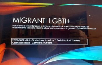 Crotone: all’I.I.S. Pertini – Santoni si parla di  identità di genere e di migranti LGBTI+