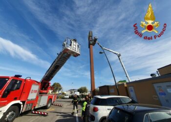 Crotone, due operai rimangono bloccati sul cestello mezzo lavoro: intervenuti i Vigili del Fuoco