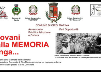 Il ricordo “Giornata della Memoria” al palazzo comunale di Cirò Marina con i ragazzi del Filottete, Casopero e Vivaldi con le letture della LaAV – VIDEO