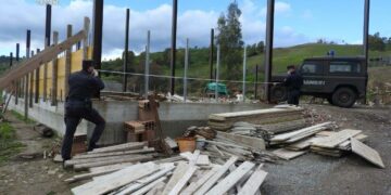 Crucoli: Sequestrata costruzione abusiva in corso di edificazione