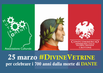 Dantedì, MutaMenti e Confcommercio promuovono “Divine vetrine” per il 25 marzo