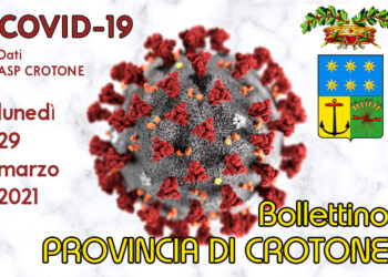 Coronavirus, provincia di Crotone: lieve incremento di casi positivi. Bollettino Asp del 29 marzo.