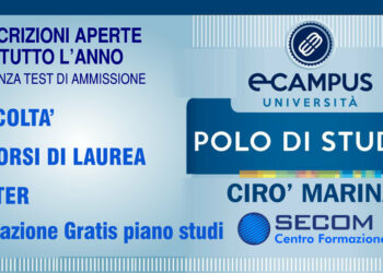 Iscrizioni aperte tutto l’anno al Polo di Studio universitario eCampus del Centro Formazione Secom di Cirò Marina