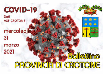 Coronavirus, in provincia di Crotone altri 51 casi positivi comunicati ieri dalla Asp