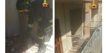 Scoppia una bombola da campeggio di kg 5 su un balcone a Crotone, signora 70enne ustionata