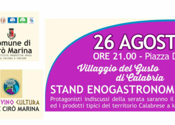 Villaggio del Gusto di Calabria, il vino e prodotti tipici questa sera in Piazza Diaz a Cirò Marina