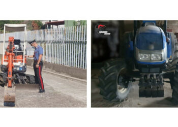 Petilia Policastro, rinvenuti all’interno di un magazzino trattore ed escavatore di provenienza illecita: denunciati