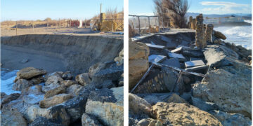 Cirò Marina, Mareggiata a Punta Alice: flagellato litorale zona nord stabilimento balneare “Baia de Punta”