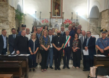 Inaugurazione restauro affresco di San Nicodemo Abate di Cirò: intervenuto il Vescovo di Crotone e di Santa Severina