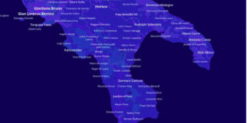 Il cirotano Lilio inserito in una mappa con le persone più famose di ogni città del mondo