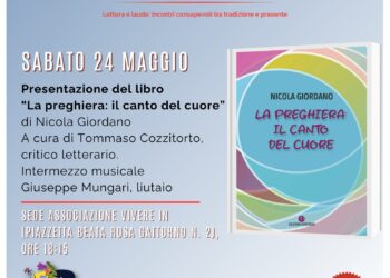 “La preghiera: il canto del cuore” di Nicola Giordano presentato a Crotone per il Maggio dei Libri