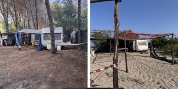 Campeggio abusivo alla foce del Neto, sequestrate due aree in zona protetta: denunciati i responsabili