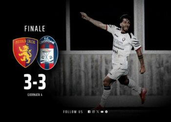 Calcio, Serie C, 4a giornata, Potenza vs Crotone 3-3