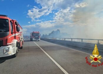 Incendi e forte vento nel crotonese: Vigili del Fuoco impegnati in oltre venti interventi