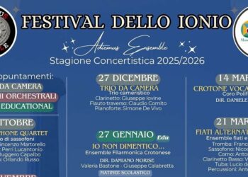 Crotone: al via la Seconda Stagione Concertistica del Festival dello Ionio – La grande musica torna con l’Orchestra Giovanile Crotonese e nuovi talenti