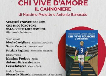 Prima presentazione a Crotone del romanzo “Chi vive d’amore. Il Cannoniere” di Massimo Proietto